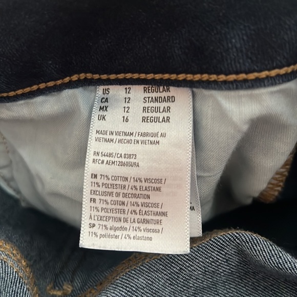 Blue Regular Length American Eagle Super Stretch x4 Skinny Jeans Size 12 - Picture 5 of 5